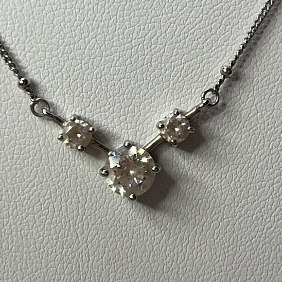 Vintage 925 sterling silver 16 inch chain Saturn style w/ beads - Picture 3 of 5